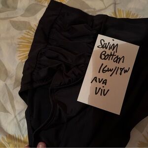 Ava & Viv Black Swim Bottom 16w/18w